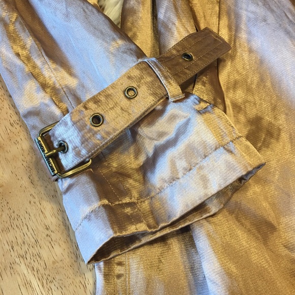 Michael Kors Metallic Gold Trench Coat M - Picture 7 of 14